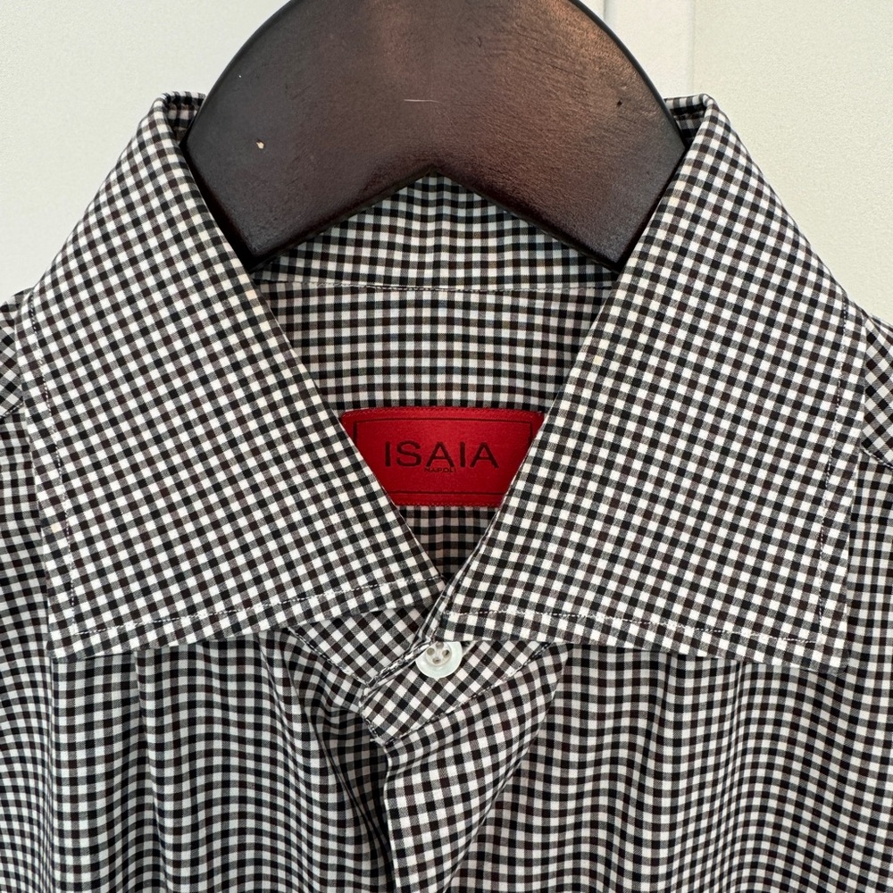 Isaia Cotton Dress Shirt Size 15.5 39 (Pristine Condition)